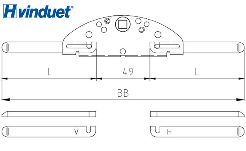 H-vinduet® Låsekasse 8mm hull