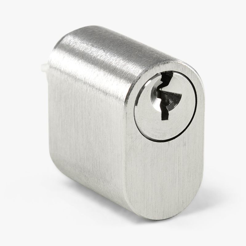 Låsesylinder Utvendig Balkongdør Standard Tre 76 Børstet Metall